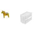 thumbnail image 1 of Figura de escritorio,Estatua tradicional sueca del caballo de Dala,Figura creativa del caballo Dalecarliano,estuche de pañuelos,Caja de almacenamiento de papel higiénico de pared, 1 of 8