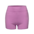 thumbnail image 2 of A2Y Women's Basic Solid Premium Cotton High Rise Bike Shorts Dark Mauve M, 2 of 6