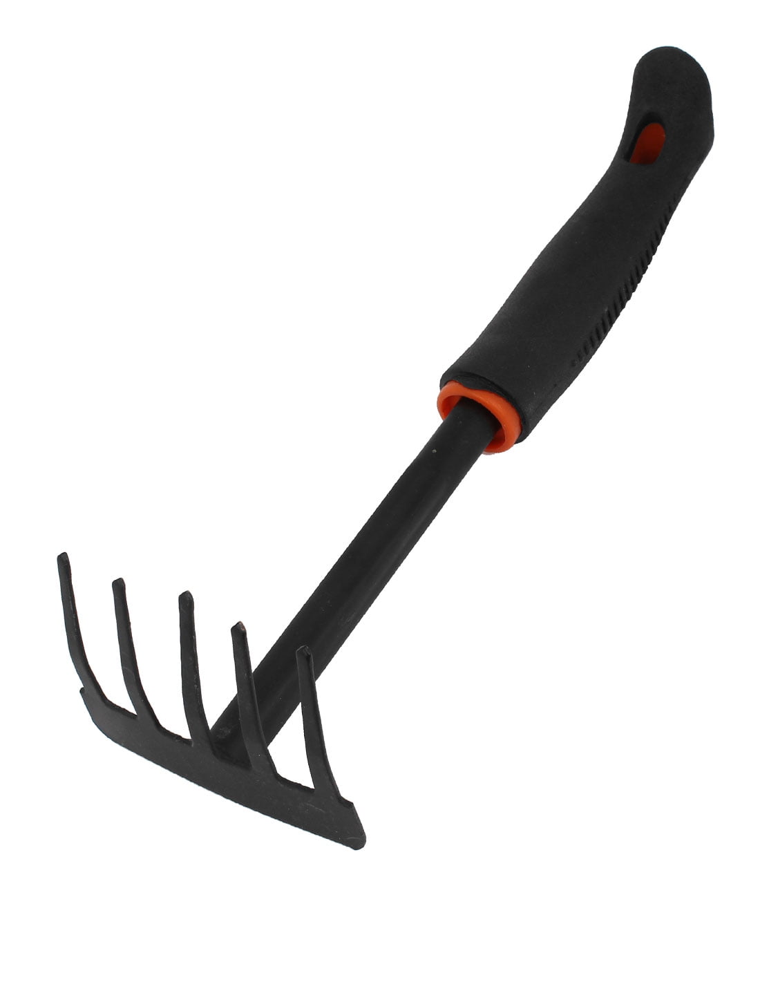 Black Plastic Anti-Slip Handle Garden Handheld Weeding Bow Rake 28cm ...