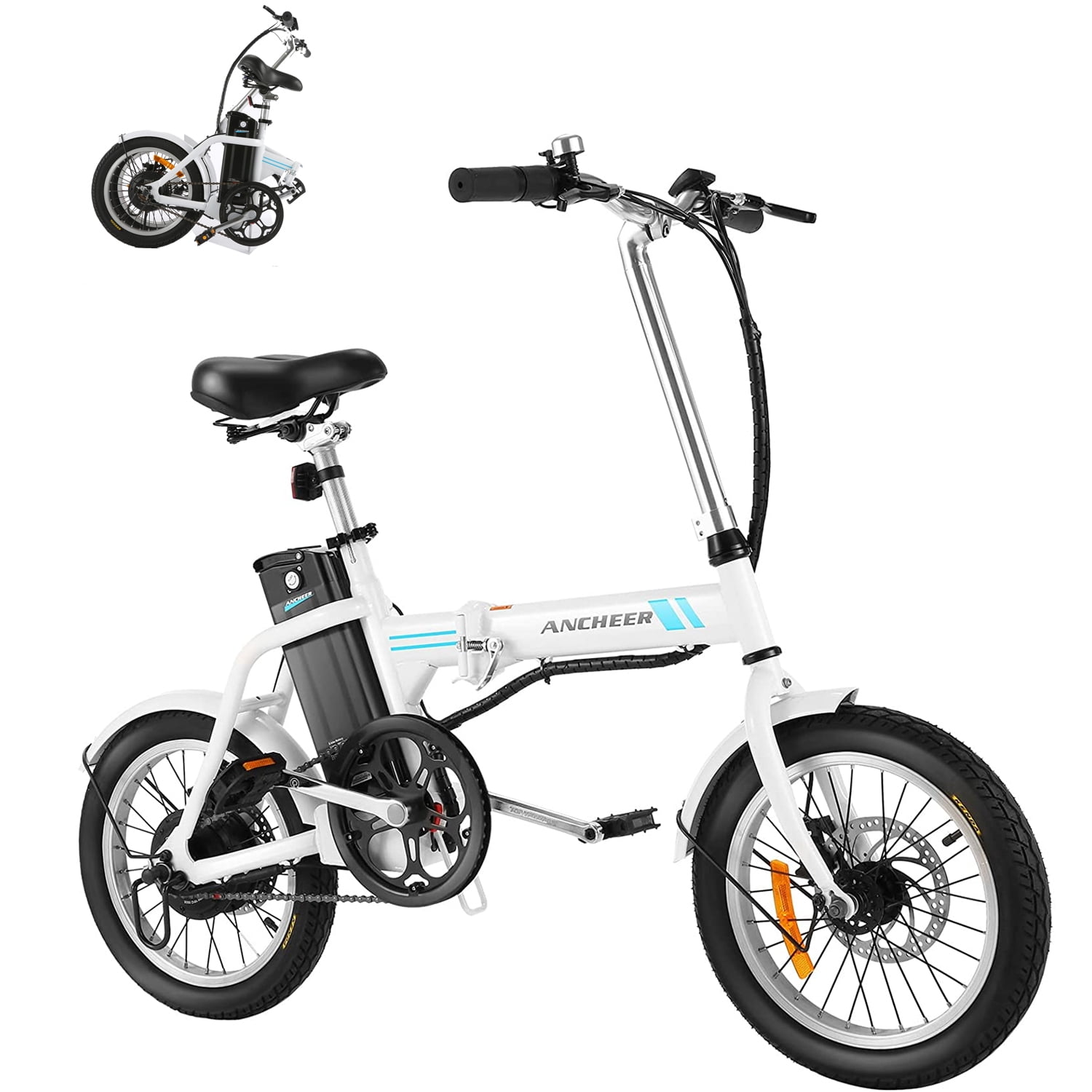 Ancheer Folding Electric Bike 16inch Aluminum Electric Commuter