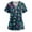 1-dark green, variant on Womens Nurse Uniforms Summer Love Heart Printed V Neck Breathable Scrub Tops Short Sleeve Professionals Soft Stretch Valentine's Day T-Shirts with Pockets black Small