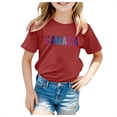 thumbnail image 1 of Ketyyh-chn99 T-Shirts pour Adolescentes T-Shirt à Manches Courtes pour Filles T-Shirt d'Été à Col Rond Coupe Décontractée T-Shirts Basiques pour 12-13 Ans, Rouge, 1 of 5