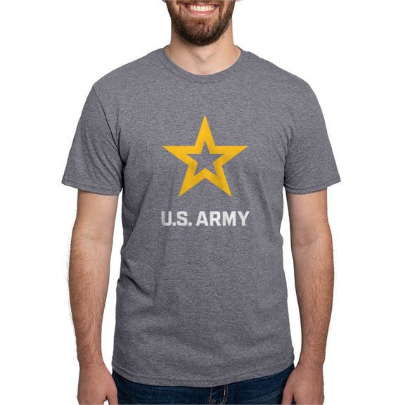 CafePress - U.S. Army® White And Gold Logo T Shirt - Mens Tri-blend T-Shirt