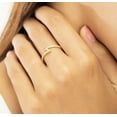 thumbnail image 2 of vylahjewellery 14K Yellow Gold Zig Zag Wedding Ring Dainty Stackable Jewelry for Women Round Cut Moissanite Diamond Ring Engagement Rings Modern Adjustable Band, 2 of 5