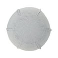 thumbnail image 4 of LR Home Small Solid Indoor Round Pouf, Light Gray, 18" x 18" x 14", 4 of 9