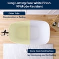 thumbnail image 6 of MEDUNJESS 51" Premium Freestanding Solid Surface Resin Stone Small Bathtub, Upgraded Modern Design Japanese Freestanding Tub with Pop-up Drain and Overflow, Matte White, 6 of 11