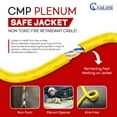 thumbnail image 5 of NewYork Cables Cat6 Plenum Pure Copper 1000ft Bulk Ethernet Network Lan Cable UTP 4Pairs 550MHz 23AWG Yellow, 5 of 7