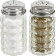 Great Credentials Retro Style Salt and Pepper Shakers with Stainless Tops Set of 2