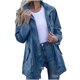 thumbnail image 2 of Chaquetas y abrigos casuales con capucha de manga larga para mujer, abrigos y chaquetas resistentes al viento para excursiones de senderismo al aire libre, impermeables con capucha, rompevientos, abri, 2 of 7