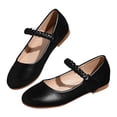 thumbnail image 4 of newwalpole Mary Jane Flats for Toddler Girls Little Kids Glittery Dress Princess Wedding Ballet Shoes Black for Size 12.5, 4 of 6