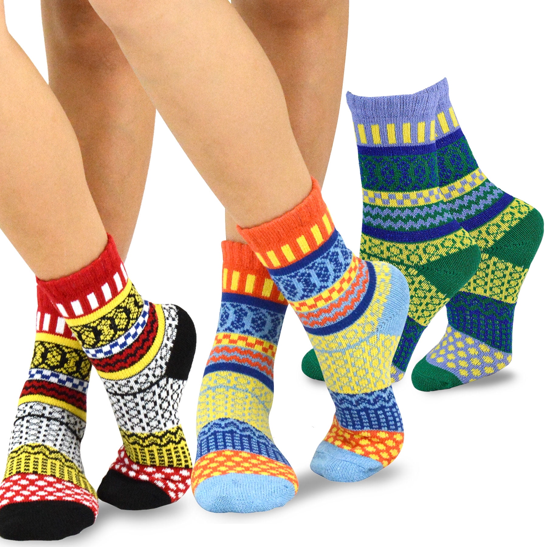 TeeHee Socks TeeHee Women's Winter Crew Fun Socks for Women 3 Pairs