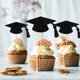 thumbnail image 5 of Topper para cupcakes Leetaivie de 24 piezas con brillo negro para graduación, 5 of 5