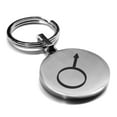 thumbnail image 1 of Stainless Steel Iron Alchemy Symbol Round Medallion Keychain Circle Ring, 1 of 2