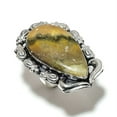 thumbnail image 2 of Natural Bumblebee Jasper Gemstone 925 Sterling Silver Gift Ring Size 9, 2 of 2
