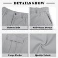 thumbnail image 4 of IhhxPro Men's Outdoor Cargo Shorts Elastic Waist Quick Dry Multi-Pocket Men Summer Work Hiking Casual Loose Fit Lightweight Cotton Travel S-3XL, 4 of 6