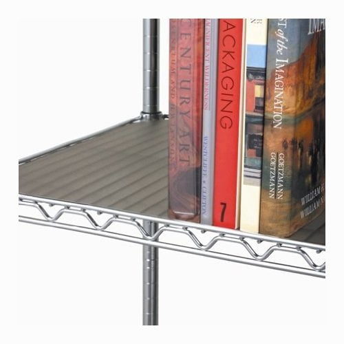 Designed to Fit 18 x 18 Wire Shelves Seville Classics 2 Individual Smoke Gray Fitted Shelf Liners 