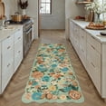 thumbnail image 2 of BERTHMEER 2'x6' Washable Runner Rugs for Hallway Bathroom Bedroom Entryway Entrance Playroom Non Slip Green Floral Vintage Oriental Traditional Flower Runner Rugs, Multicolor, 2 of 5