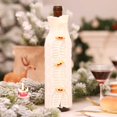 thumbnail image 3 of Navidad Navidad Botón de cuerno de punto Botella de vino Protector Manga Decoración Escritorio Viaje Picnic Estuche Bolsa Festival Regalo de vacaciones Advancent ZHF0202, 3 of 7
