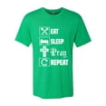 thumbnail image 2 of Wild Bobby, Eat Sleep Pray Repeat for Christians Faith | Mens Inspirational/Christian Premium Tri Blend T-Shirt, Envy, Large, 2 of 3