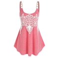 thumbnail image 1 of Tank Top de Túnica de Talla Extra con Aplicación de Panel Rosegal  Camisetas sin mangas de talla grande, 1 of 5
