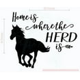 thumbnail image 3 of Home Where Herd Is Vinyl Decal Stickers Horse Wall Art Decor Farm Quotes 23x19-Inch Black, 3 of 6