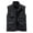 Black, variant on Men's Thin Stand Collar Full Zip Fast Dry Utility Vest, Multi Zipper Pockets Sweat Wicking Layer Trail Jogging Black M