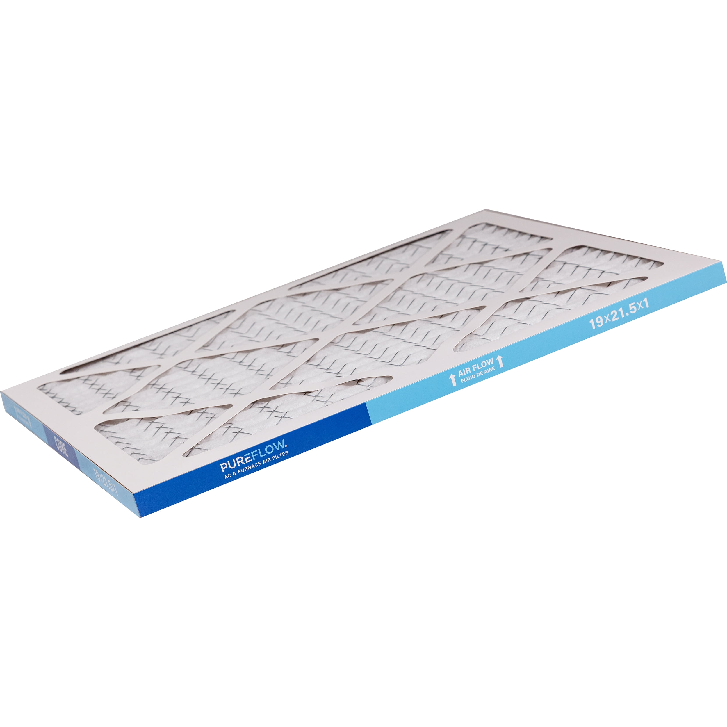 PUREFLOW Home Air Filter MERV 8, 19x21.5x1 Furnace Filter, 4 Layer High Efficiency Filtration for Dust, Smoke, Fumes, Pollutants (4-Pack)