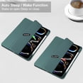 thumbnail image 2 of ELEHOLD Trifold Case for iPad Pro 13 inch 2024 -Slim Leather Auto Wake Sleep Kickstand Case Built-in Pencil Holder Acrylic Transparent Clear Back Shockproof Cover for iPad Pro 13" 2024,Darkgreen, 2 of 8
