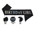 thumbnail image 4 of Faja De Cumpleaños Para Niña Con Lámina Iridiscente Plateada, Suave Faja Negra Satinada Para Mujer, Faja De Feliz Cumpleaños Para Dulces 16, 18, 21, 25, 30, 40 O Cualquier Otro Suministros De Fiesta D, 4 of 5