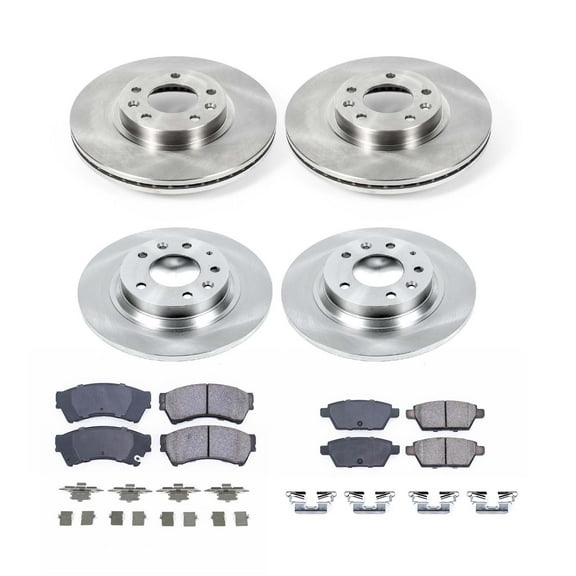 Ultimate Brakes Front and Rear Ceramic Brake Pad and Rotor Kit with Hardware WM81145