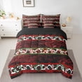 thumbnail image 2 of Castle Fairy Teens Adults Cow Print Bedding Comforter Set 7 Pieces,Bohemian Tribal Aztec Full Bedding Set Lightweight,Farmhouse Animal Fitted Sheet Flat Sheet,Microfiber Bedroom Decor,Reversible, 2 of 8