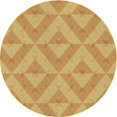 thumbnail image 1 of Ahgly Tapis Rond Lavable en Machine Intérieur Transitionnel Jaune Safran, 4 Pieds Rond, 1 of 7