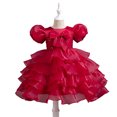 thumbnail image 2 of LYMAYTER Kids Wedding Birthday Party Dress for Flower Girls Bridesmaid Cake Tutu Ball Gown Party Dress, 2 of 8