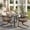 Dark Grey, variant on Sailvan Outdoor Dining Table Collection with Umbrella Hole, All-Weather Foldable & Square Options
