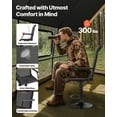 thumbnail image 4 of VEVOR Hunting Chair, 360° Silent Swivel, Lightweight Blind Chair, Heavy-Duty Steel Frame Ground Stool Seat, with Padded Armrests, Height Adjustable, 300 Lbs Capacity, for Outdoor Fishing, Camping, 4 of 9