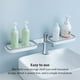 thumbnail image 5 of Toystoory Estante de almacenamiento para baño, soporte de drenaje hueco montado en la pared de plástico de 180 grados, estante organizador sin Accesorios de baño, 5 of 6