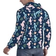 thumbnail image 6 of Pofeuu Seahorses And Plants Print Mens Casual Hooded Collar Drawstring Hoodies Pullover Sweatshirts Casual Long Sleeve Shirts-XX-Large, 6 of 7