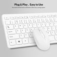 thumbnail image 4 of Combo de teclado y ratón inalámbricos Rii Standard Office White, 4 of 8