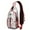 White Christmas Snowman, variant on Sling Backpack,White Christmas Snowman Pattern Crossbody Bag with Water Bottle Holder,Waterproof Sling Bag for Men/Women with Chest Phone Holder for Hiking,Travel
