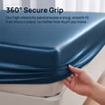 thumbnail image 4 of Unique Bargains Fitted Sheet Fiber Bed Sheets Breathable Soft and Comfortable 39.0"x74.8" Deep blue, 4 of 5