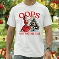 thumbnail image 3 of Oops I Got Another Tree Christmas T-Shirt – Retro Pinup Tree Decorating Graphic Tee, 3 of 5