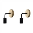 thumbnail image 1 of 2X Lámpara de Pared de Madera Aplique Vintage Lámparas de Pared Accesorio E27 Lámpara Retro de Cabecera Decoración Industrial Comedor Dormitorio Luz, 1 of 6