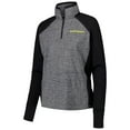 thumbnail image 2 of Women's Black/Heather Gray Oregon Ducks Finalist Raglan Quarter-Zip Jacket, 2 of 3