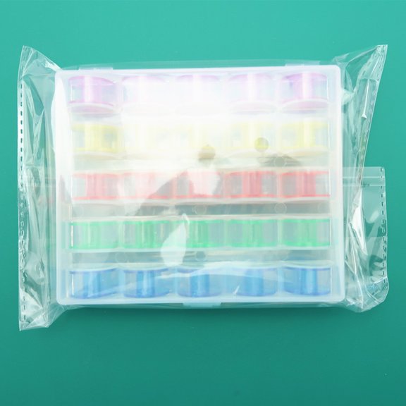 SASABAXI 25Pcs Multi-Color Bobbin Storage Case for Sewing Machine Home Use