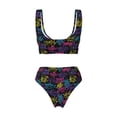 thumbnail image 5 of Daiia Graffiti Art Women's Bikini Set Two Piece Swimsuit High Waisted Bikini Adjustable Straps Bikini Perfect for Beach, Pool, and Summer Vacation-Large, 5 of 9
