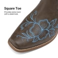 thumbnail image 6 of DREAM PAIRS Women's Mid-Calf Cowboy Boots Classic Embroidered Western Boots with Square Toe Comfortable Chunky Heel Vegan Leather Boots, 6 of 9