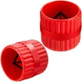 thumbnail image 1 of 2 piezas de escariador interior-exterior rojo para tubos y tubos, herramienta de chaflán para desbarbar tubos para PVC/PPR/cobre (3/16 pulgadas a 1-1/4 pulgadas), 1 of 5