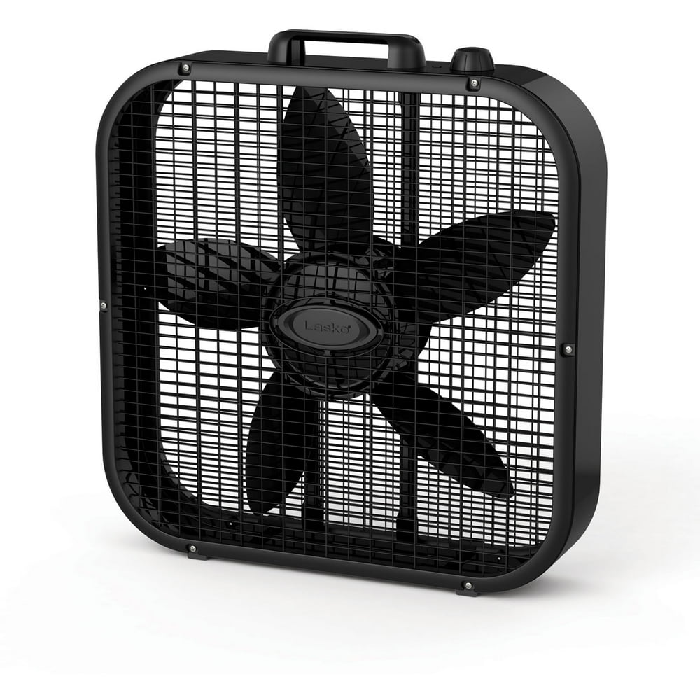 Lasko 20" 3Speed Decor Colors Box Fan, Model B20401, Black