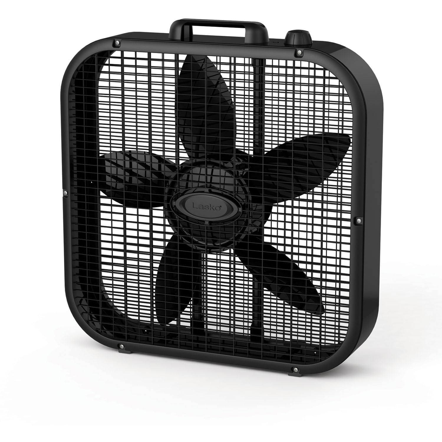 Lasko Décor Colors 20" 3-Speed Energy Efficient Box Fan, Black, B20401
