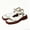 White, variant on Women's Square Toe Ankle Strap Sandals Comfortable Low Block Heel Open Toe Platform Sandals Casual Summer Dressy Walking Shoes